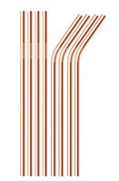 SWZLE Premium Stainless Steel Drinking Straws With Cleaning Brush (4 Pack) - Straight Shape - Your Choice of Color