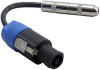 Speakon Male to 1/4" Female  - 12 Gauge Speakon Connector Male To 1/4" Female Audio Connection Cable Adapter w/ Max Noise Isolation, Maximum Signal Transfer, Fabric Shielding - PylePro PCBL41