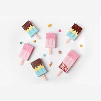Bbshop 10pcs/lot Ice Cream Shape Cute Gift Boxes Baby Shower Birthday Party Candy Box Cartoon Drawer Gift Box For Kids Party Favor Box