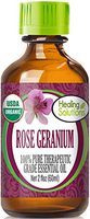Organic Rose Geranium Essential Oil (100% Pure - USDA Certified Organic) Best Therapeutic Grade Essential Oil - 60ml