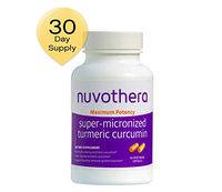 Nuvothera Super Micronized Turmeric Curcumin Supplement 60 Capsules (500 mg), 1 Month Supply - Maximum Potency Whole Turmeric Root & Full Strength Curcumin, Natural Anti-Inflammatory & Antioxidant