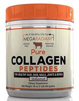 Hydrolyzed Collagen Peptides Powder Supplement - MEGARADIANT Collagen Peptides, Grass-Fed, Pasture-Raised, Unflavored, 16 Ounce (Pack of 1)