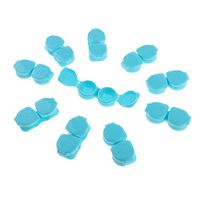 Baosity Lot of 10pcs Flip-top Contact Lens Cases Soaking Container Box - Blue