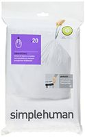 simplehuman Bulk Value Pack Code G Custom Fit Trash Can Liner 30 L / 8 Gallon, 200 Pack
