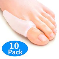 Povihome Bunion Protector Gel Shield, Bunion Pads, Transparent Big Toe Bunion Guard, Cushion and Protect Foot, Relieve Pain from Friction and Pressure - 10 Packs