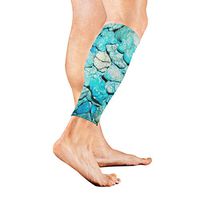 Calf Sleeve Turquoise Stone Protective Guard for Men Women - Basketball Football Run (1 Pair)