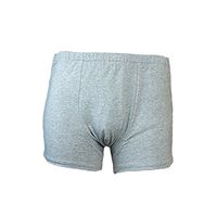 CUTICATE Gray Men Reusable Incontinence Cotton Underwear for Elder Patient Disability - XL