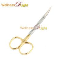 WDL Dental Gum Scissors 4.50" Curved B/B CARB-N-SERT Blades.