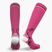 Vitalsox Italian Graduated Compression Socks (1 Pair- Fitted) for Women Best for Running, Travel, Yoga, Nurses, Maternity Pregnancy, Pink, Large