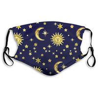 Adjustable Earloop Face Ma-sk,Anti-smog PM2.5 Ma-sk Sun, Moon & Stars 5 Layers of Activated Carbon Filter,Reusable Protection Ma-sk