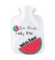 Mini Cartoon Fruits Hot Water Bottle/Lovely Children's Hand Warmer, 300 ML White