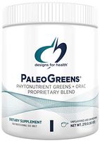 Designs for Health PaleoGreens - Unflavored and Unsweetened Organic Green Shake Powder with Alkalizing Vegetables, Enzymes + Antioxidants, No Fillers + Non-GMO (30 Servings / 270g)