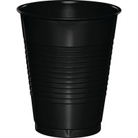 Club Pack of 600 Jet Black Premium Disposable Plastic Drinking Party Tumbler Cups 16 oz.