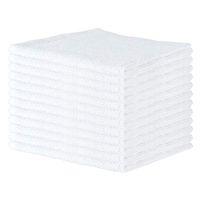 Arkwright Qwick WickTerry Bar Mop Towel Pack of 12, Solid White Kitchen Towels, Restaurant Cleaning Towels, Rags for Home, Kitchen, Bars (16 x 19 Inch)