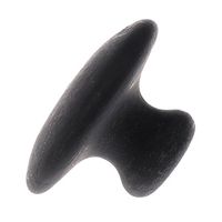 Chinese Traditional Mushroom-Shape Massage Stone Natural Lava Basalt Hot Warmer Rock for Neck Back Black