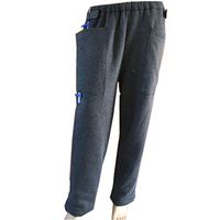 XIHAA Renal Biliary Fistula Old Man Nursing Pants, Drainage Bag Waist Side Collecting Urine Bag Urinary Catheter Incontinence Patient Outing Pants Gray,Twosidepockets,M