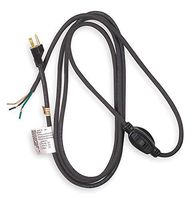 Power Cord, 5-15P, SJO, 10 ft, Blk, 10A, 14/3
