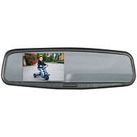 Audiovox LCDM41A Replacement Rear View Mirror With Embedded 4" LED Backlit Digital Monitor