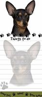 "Chihuahua Magnetic List Pads" Uniquely Shaped Sticky Notepad Measures 8.5 by 3.5 Inches