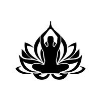 Upward Salute Yoga Lotus Vinyl Decal Sticker | Cars Trucks Vans SUVs Walls Cups Laptops | 5.5 Inch | Black | KCD2723