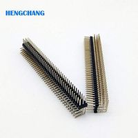 Davitu gold plating 3x40pin triple row 2.54mm Pin Header Connector right angle three rows pin header 10pcs/lot