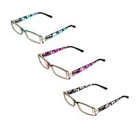 Pop Fashionwear Reading Glasses Set of 3 Readers Spring Hinge Glasses for Reading Men and Women R213 (Set +1.50)