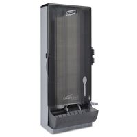 Dixie SmartStock Utensil Dispenser, Spoon, 10" x 8.78" x 24.75", Smoke - Includes one utensil dispenser.
