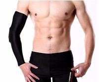 CFR Elbow Support Braces One Pair Crashproof Hexpad Compression Elbow Pads Sport Guard for Basketball Volleyball Climbing Gym Crossfit Black,M UPS Post