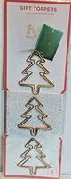 Elum Metal Wire Gold Christmas Tree Gift Toppers-Set of 6
