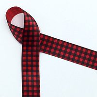 Red/Black Plaid 4" x 30' Wire Edged Ribbon ~ Craft and Home Decor Ribbon