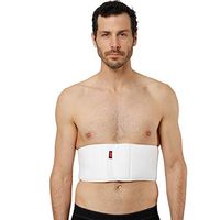 Broken Rib Brace for Men and Women - Elastic Chest Wrap Compression Support Belt - for Cracked, Fractured, Dislocated Ribs Post-Surgery Aid (S)