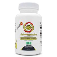 Pure Nootropics - Ashwagandha (KSM-66®) 300 mg Veggie Capsules (90 Veg Caps) | Stress & Anxiety Relief Herbal Supplement | in House & Rigorous 3rd Party Testing for Higher Purity & Potency