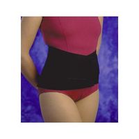 Back Support - Medium 9" Elastic Industrial Belt Black with Adjustable Shoulder Suspenders