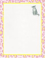 Cat Stationery Printer Paper 26 Sheets