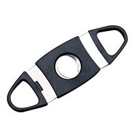 Black Plastic Guillotine Cigar Cutter, Sharp Blade for a Precise Perfect Cut, Cigar Punch Keychain, Best for Gift