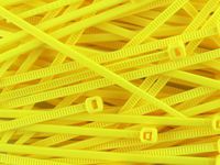 8 Inch Cable Tie, 18lb Miniature Nylon, 100 pack (Fluorescent Yellow)