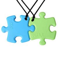 Sensory Chew Necklace for Boys and Girls – Tough Chew Necklace for Moderate to Aggressive Chewers with Autism, ADHD, SPD, Oral Motor Teething & Biting Needs (2 Pack)