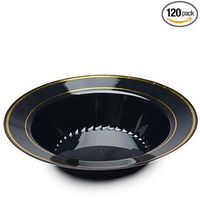 Silver Splendor Bowl (Pack of 120) Color: Black with Gold Accent