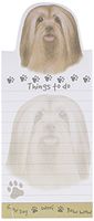 "Lhasa Apso Magnetic List Pads" Uniquely Shaped Sticky Notepad Measures 8.5 by 3.5 Inches