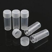 LooBooShop 50pcs 5ml Clear Plastic Sample Bottle Small Storage Box Loading Paste Solid Powder Pills Granular Objects Container Case Holder