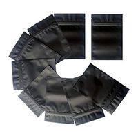 AwePackage 25 Count of 4x6 Inch Matte Black Smell Proof Flat Pouch Bag - Reclosable Airtight Zipper