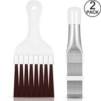 2 Pieces Air Conditioner Condenser Fin Comb, Fin Cleaning Brush Air Conditioner Fin Cleaner Refrigerator Coil Cleaning Whisk Brush Metal Fin Evaporator Radiator Repair Tool