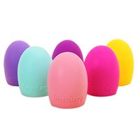 Professional Stylish Colored Silicone Egg-style Brush Cleaner Random Color