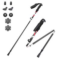 WSJL 2 Nordic Walking Sticks, Lightly Adjustable Neutral Folding Walking Sticks, Hiking Sticks/Walking Sticks,