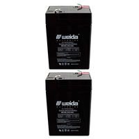 2PC 6V 4.5Ah SLA Battery Rechargeable SLA Replace UB645, D5733, PS640F Fast USA Ship