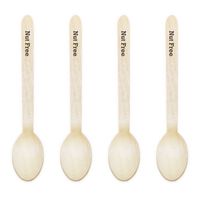 Dress My Cupcake Natural Wood 100-Pack Candy Buffet Spoons DIY Kit, Nut Free, Black