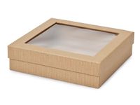 Gourmet Rigid Window Box 18 Count - Large - Kraft Pinstripe