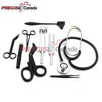 Precise Canada: - Solid Black First Aid Kit Diagnostic EMT Nursing Medicems Student Paramedic