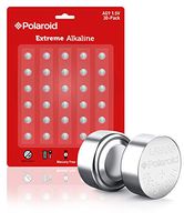 Polaroid Extreme AG9 LR45 LR936 394 380 194 1.5V Button Cell Alkaline Batteries Mercury Free 0% Hg (30-Pack) - 2025 Expiry Date
