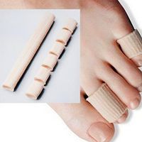 Amyove Finger Toe Protectors Fabric Gel Tube Bandage Pain Relief Guard